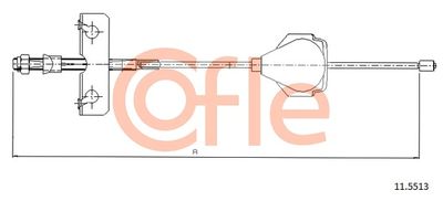 Cable Pull, parking brake COFLE 92.11.5513