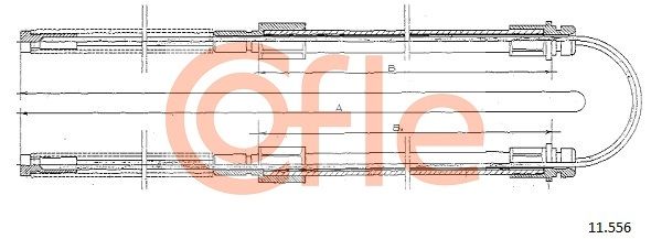 COFLE 92.11.556 Cable Pull, parking brake