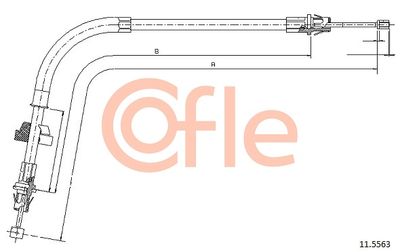 Cable Pull, parking brake COFLE 92.11.5563