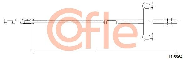 COFLE 92.11.5564 Cable Pull, parking brake
