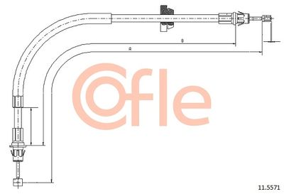 Cable Pull, parking brake COFLE 92.11.5571
