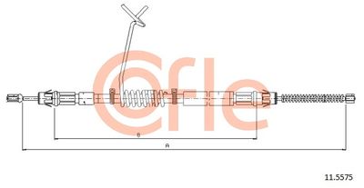 Cable Pull, parking brake COFLE 92.11.5575