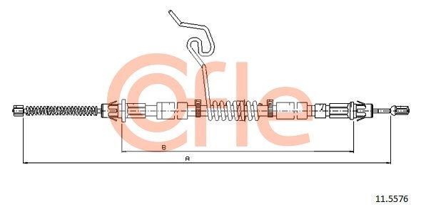COFLE 92.11.5576 Cable Pull, parking brake