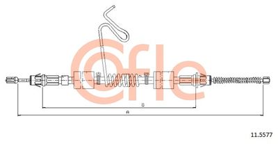 Cable Pull, parking brake COFLE 92.11.5577