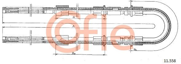 COFLE 92.11.558 Cable Pull, parking brake
