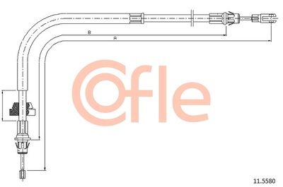 Cable Pull, parking brake COFLE 92.11.5580
