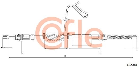 COFLE 92.11.5581 Cable Pull, parking brake