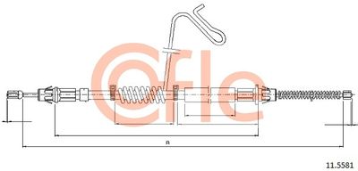 Cable Pull, parking brake COFLE 92.11.5581