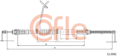 Cable Pull, parking brake COFLE 92.11.5582