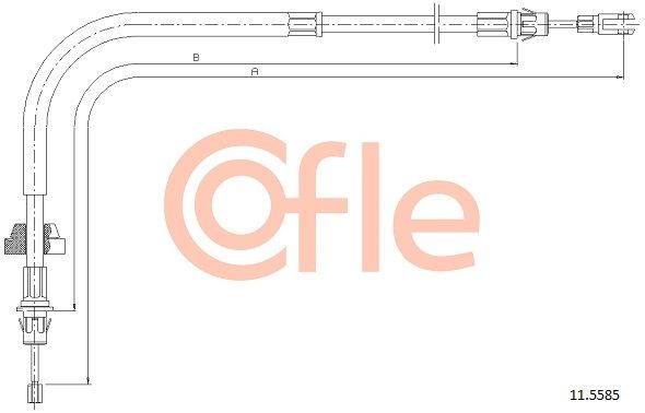COFLE 92.11.5585 Cable Pull, parking brake