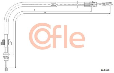 Cable Pull, parking brake COFLE 92.11.5585