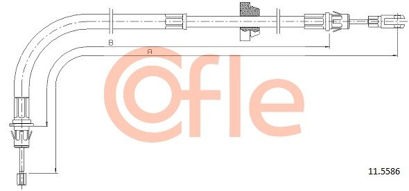 COFLE 92.11.5586 Cable Pull, parking brake