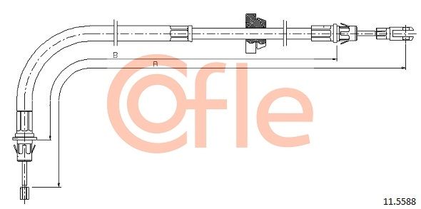 COFLE 92.11.5588 Cable Pull, parking brake