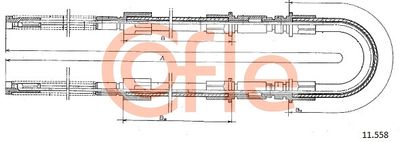 Cable Pull, parking brake COFLE 92.11.558