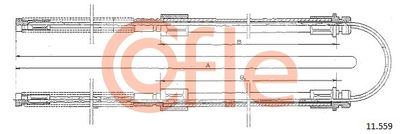 Cable Pull, parking brake COFLE 92.11.559