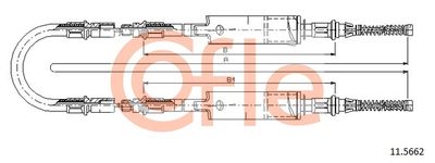 Cable Pull, parking brake COFLE 92.11.5662