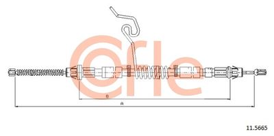 Cable Pull, parking brake COFLE 92.11.5665