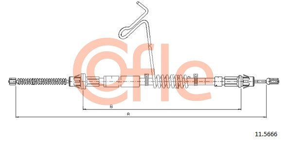 COFLE 92.11.5666 Cable Pull, parking brake
