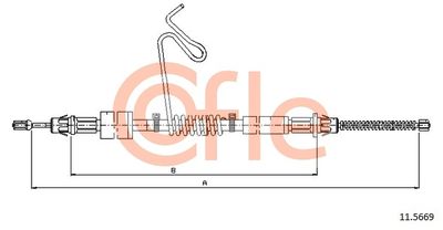 Cable Pull, parking brake COFLE 92.11.5669