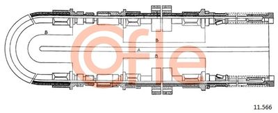 Cable Pull, parking brake COFLE 92.11.566