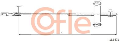 Cable Pull, parking brake COFLE 92.11.5671