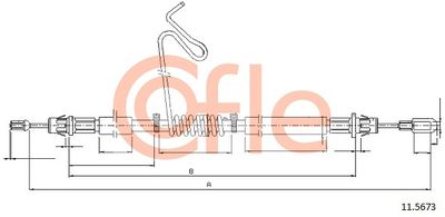 Cable Pull, parking brake COFLE 92.11.5673