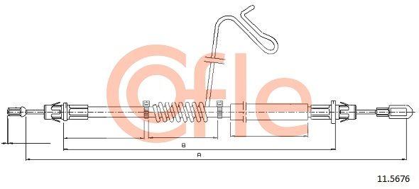 COFLE 92.11.5676 Cable Pull, parking brake