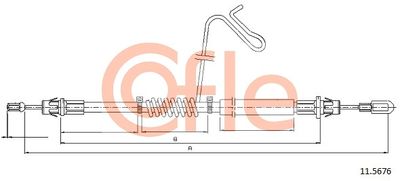 Cable Pull, parking brake COFLE 92.11.5676