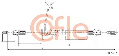Cable Pull, parking brake COFLE 92.11.5677