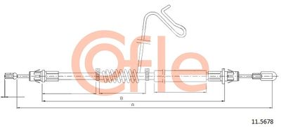 Cable Pull, parking brake COFLE 92.11.5678