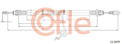 Cable Pull, parking brake COFLE 92.11.5679