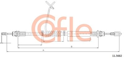 Cable Pull, parking brake COFLE 92.11.5682