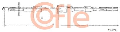 Cable Pull, parking brake COFLE 92.11.571