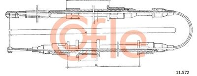 Cable Pull, parking brake COFLE 92.11.572