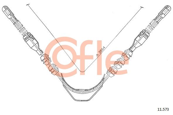 COFLE 92.11.573 Cable Pull, parking brake