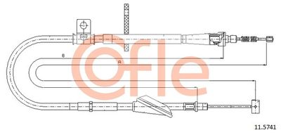 Cable Pull, parking brake COFLE 92.11.5741