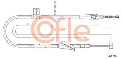 Cable Pull, parking brake COFLE 92.11.5745