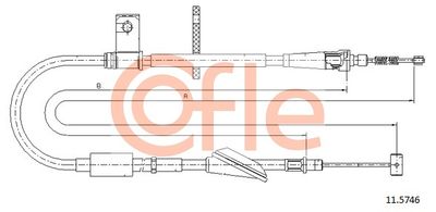 Cable Pull, parking brake COFLE 92.11.5746