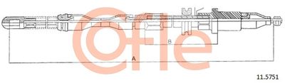 Cable Pull, parking brake COFLE 92.11.5751