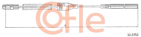 COFLE 92.11.5752 Cable Pull, parking brake