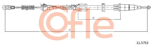 COFLE 92.11.5753 Cable Pull, parking brake