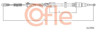 Cable Pull, parking brake COFLE 92.11.5753
