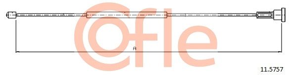 COFLE 92.11.5757 Cable Pull, parking brake