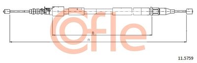 Cable Pull, parking brake COFLE 92.11.5759