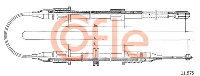 Cable Pull, parking brake COFLE 92.11.575