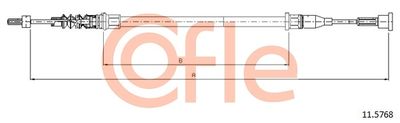 Cable Pull, parking brake COFLE 92.11.5768