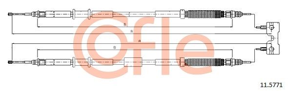 COFLE 92.11.5771 Cable Pull, parking brake