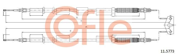 COFLE 92.11.5773 Cable Pull, parking brake