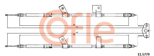 COFLE 92.11.5779 Cable Pull, parking brake