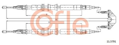Cable Pull, parking brake COFLE 92.11.5791